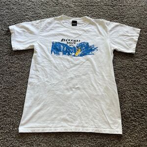 VTG 90s Rockaway Beach NYC New‎ York City Surf T Shirt Surfing Y2K Size Small